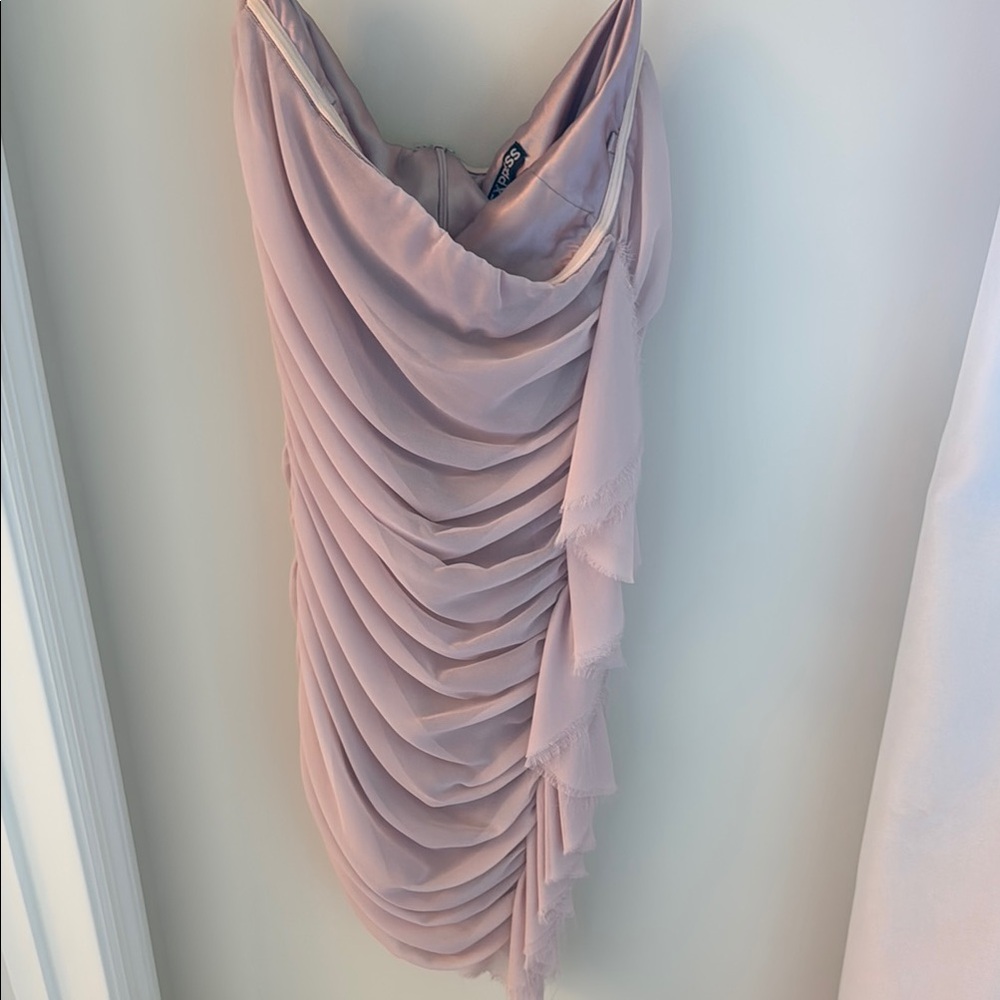 Express Strapless Lavender Dress